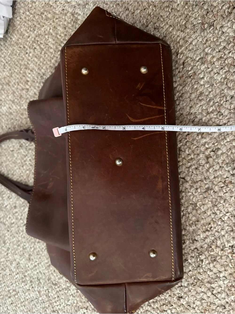 Dooney & Bourke Brown Florentine Large Zip Barlow